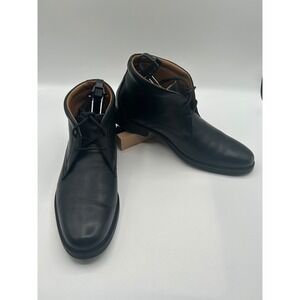 Clarks Collection Men's Black Leather Ankle Boots Extreme Comfort Insole, SZ:8M